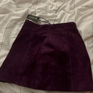 Suede skirt